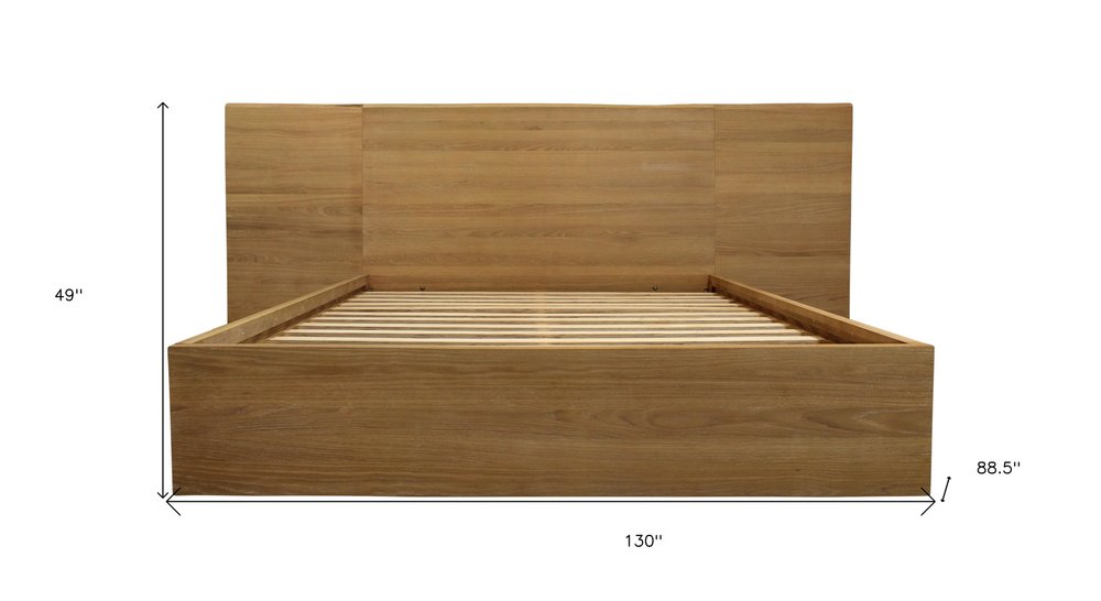 Natural Wood California King Bed Frame