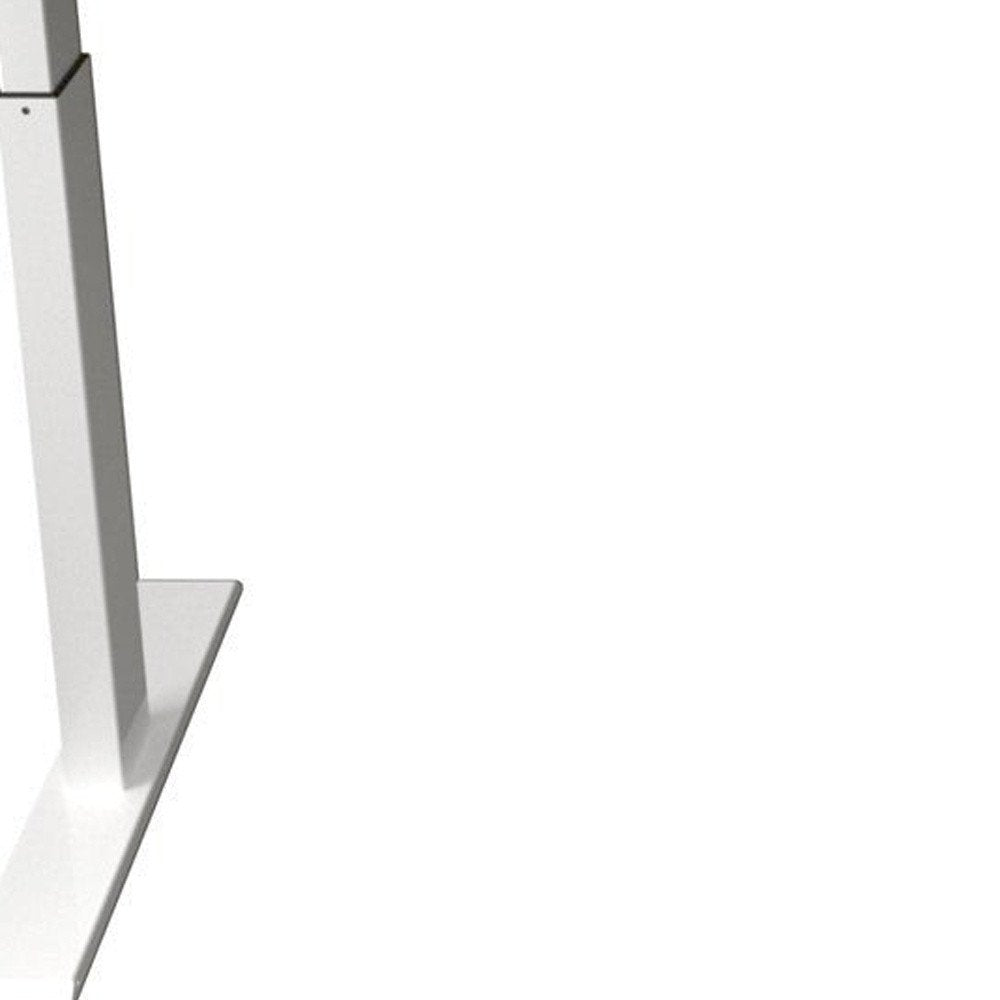 Adjustable Height Oak and White Metal And Wood Hi Low Sit Or Stand Desk