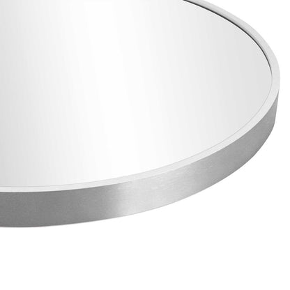 39" Silver Arch Metal Framed Bathroom Vanity Mirror