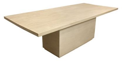 72" Natural and Brown Solid Wood Pedestal Base Dining Table