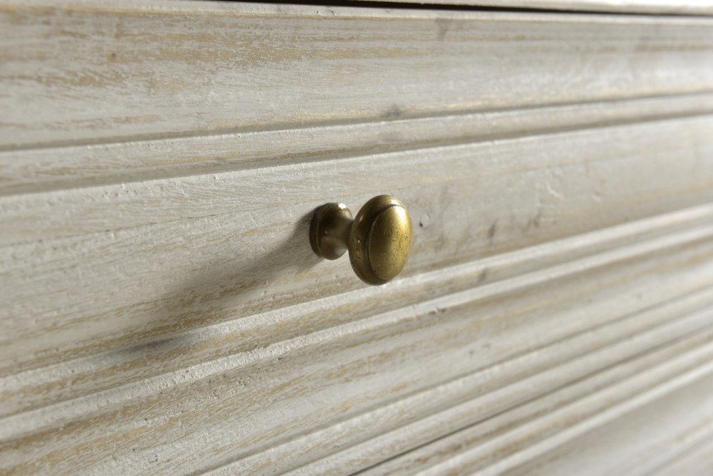 36" White Solid Wood Four Drawer Standard Chest