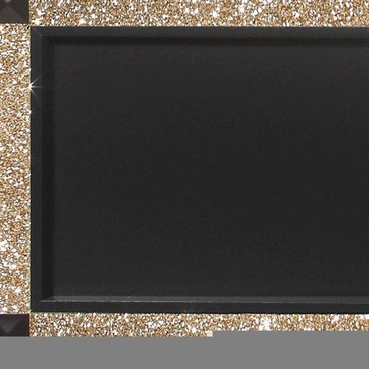 Black Faux Crystal Bling Wood And Upholstery Lighted King Bed Frame