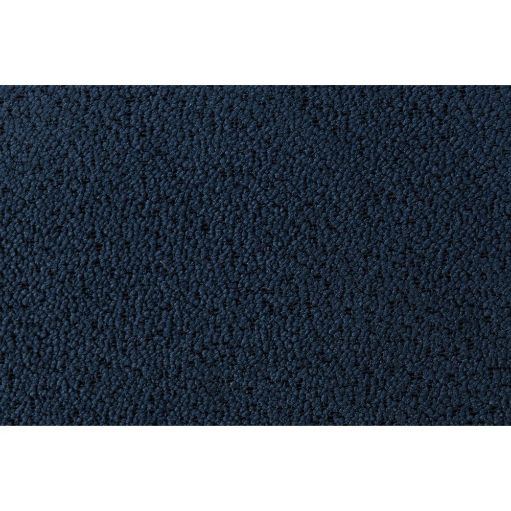 Navy Blue And Upholstered Lighted Queen Bed Frame with USB