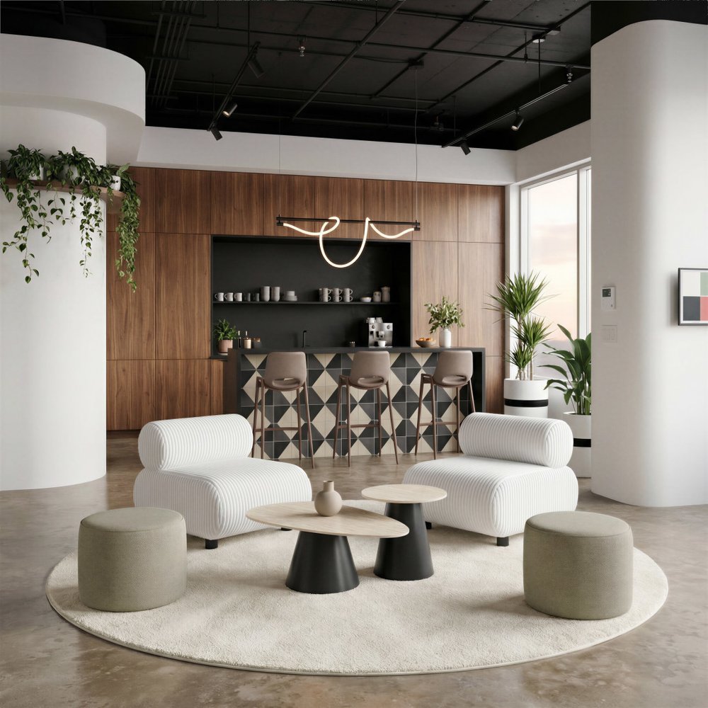 31" White And Black Corduroy And Upholstered Side Chair