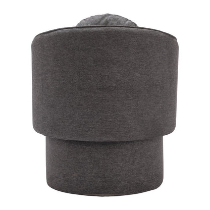 28" Gray Upholstered Club Chair And Toss Pillow