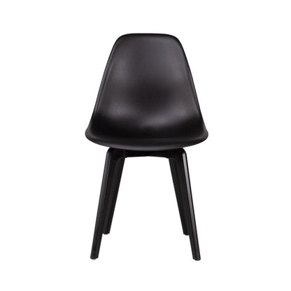 Set of Four Black Heavy Duty Plastic Dining Side Chairs