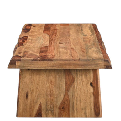 51" Brown Solid Wood Live Edge Coffee Table