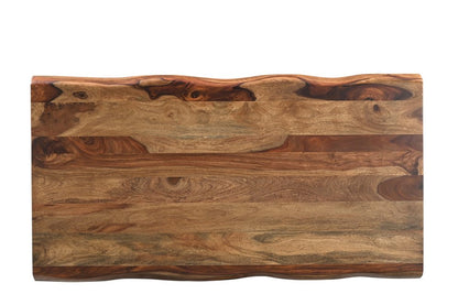 51" Brown Solid Wood Live Edge Coffee Table