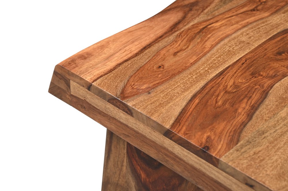 51" Brown Solid Wood Live Edge Coffee Table
