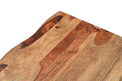 51" Brown Solid Wood Live Edge Coffee Table