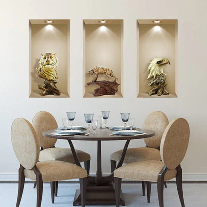 Set of Three Aba Faux Niche 3D Peel and Stick Wall Decals