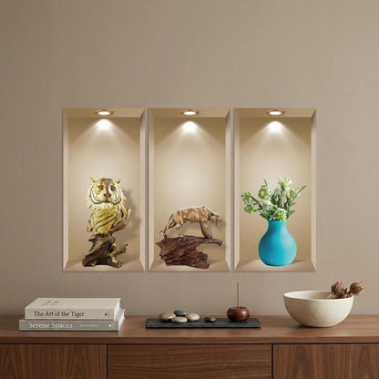 Set of Three Aba Faux Niche 3D Peel and Stick Wall Decals