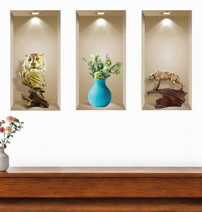 Set of Three Aba Faux Niche 3D Peel and Stick Wall Decals