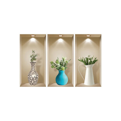 Set of Three Ada Faux Niche 3D Peel and Stick Wall Decals