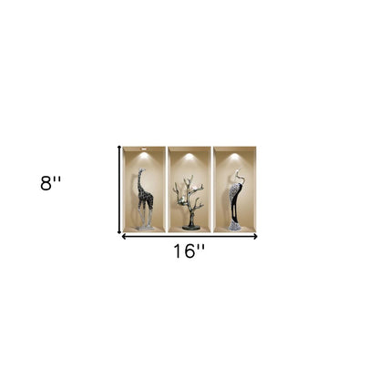 Set of Three Aga Faux Niche 3D Peel and Stick Wall Decals
