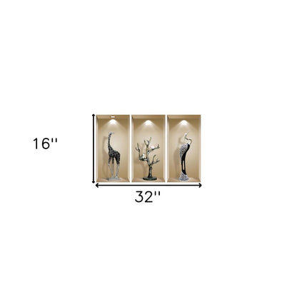 Set of Three Apa Faux Niche 3D Peel and Stick Wall Decals