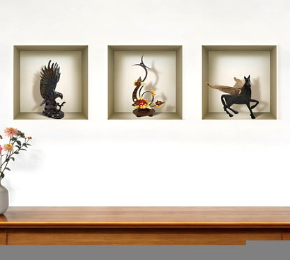 Set of Three Gil Faux Niche 3D Peel and Stick Wall Decals
