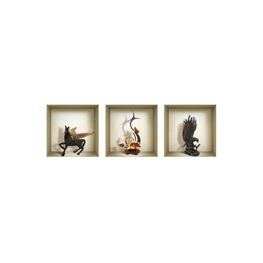 Set of Three Hag Faux Niche 3D Peel and Stick Wall Decals