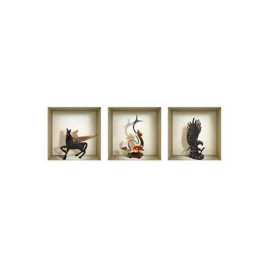 Set of Three Lia Faux Niche 3D Peel and Stick Wall Decals
