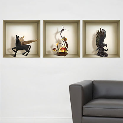 Set of Three Lia Faux Niche 3D Peel and Stick Wall Decals