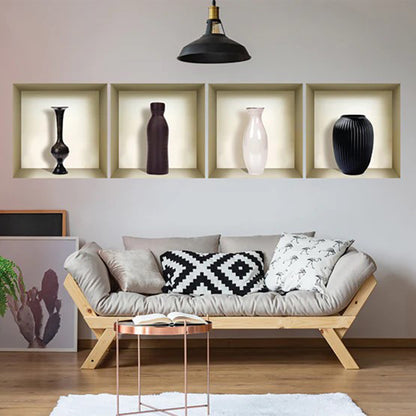 Set of Four Rio Faux Niche 3D Peel and Stick Wall Decals
