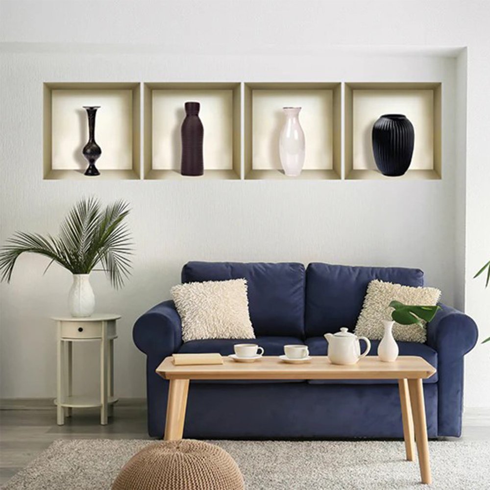 Set of Four Eve Faux Niche 3D Peel and Stick Wall Decals