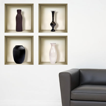 Set of Four Eve Faux Niche 3D Peel and Stick Wall Decals