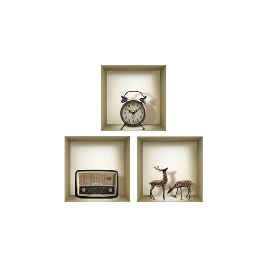 Set of Three Sky Faux Niche 3D Peel and Stick Wall Decals