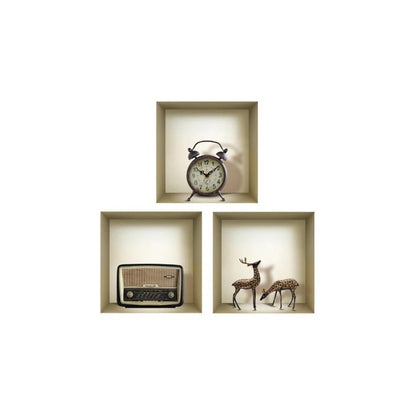 Set of Three Sky Faux Niche 3D Peel and Stick Wall Decals