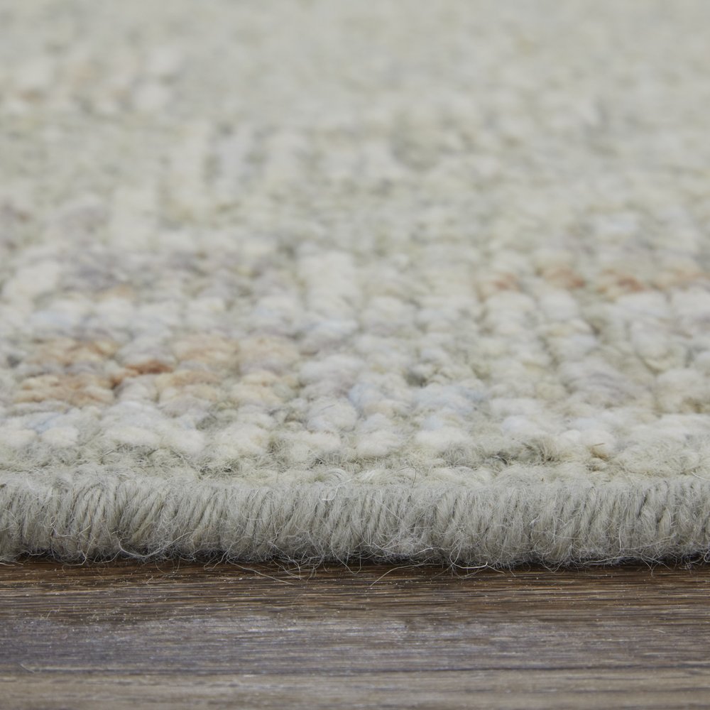 8' X 12' Gray and Brown Wool Floral Hand Knotted Area Rug