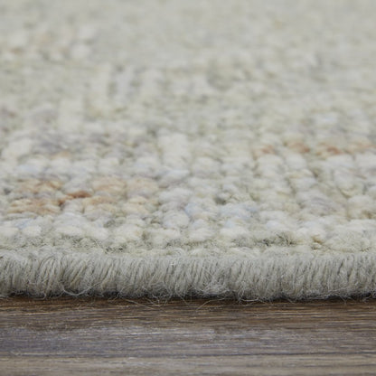 9' X 13' Gray and Brown Wool Floral Hand Knotted Area Rug