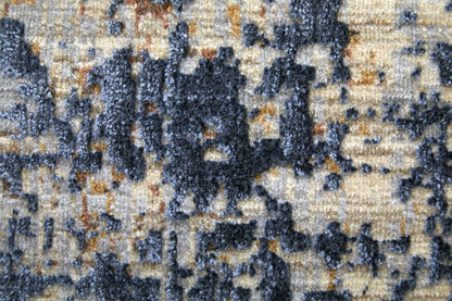 8' X 10' Blue Brown and Tan Abstract Power Loom Area Rug