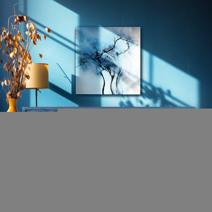 60" Blue Textural Chevron Distressed Wood Sideboard with Four Doors