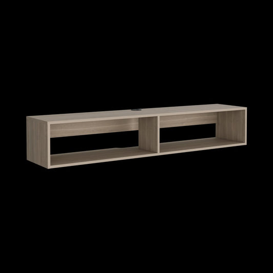 59" Beige Floating Mount TV Stand