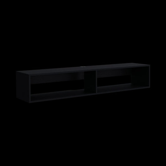 59" Black Floating Mount TV Stand
