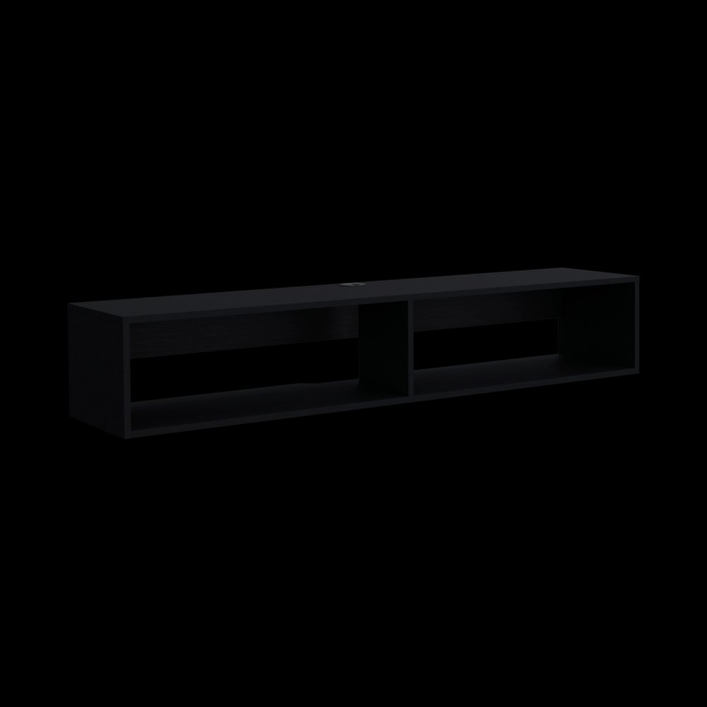 59" Black Floating Mount TV Stand