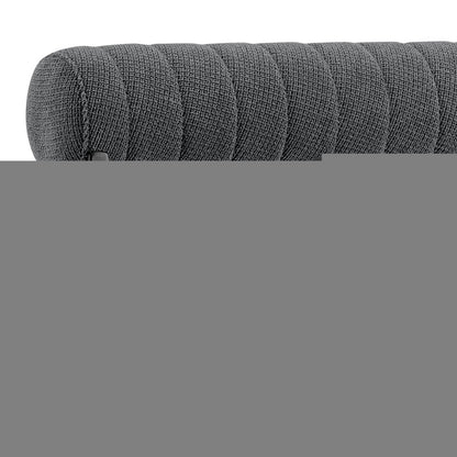 Set of Two Gray And Black Upholstered Polyester Open Back Dining Side Chairs