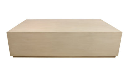 72" Natural Solid Wood Distressed Coffee Table