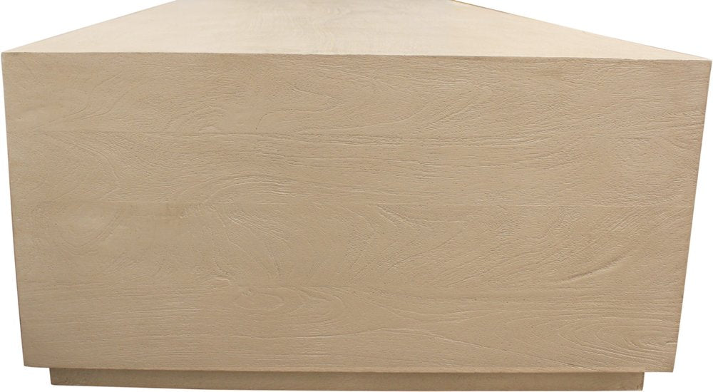 72" Natural Solid Wood Distressed Coffee Table