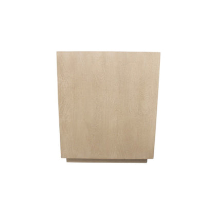 24" Natural Solid Wood Three Drawer Nightstand