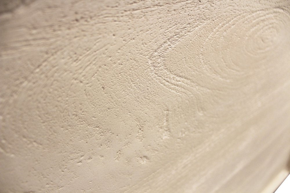 24" Natural Solid Wood Ribbed Texture Three Drawer Nightstand