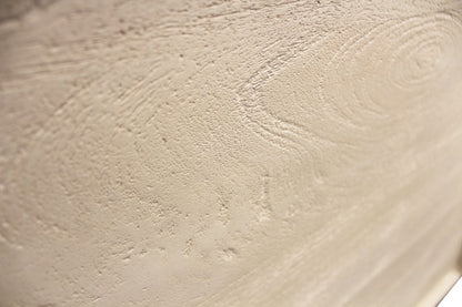 24" Natural Solid Wood Ribbed Texture Three Drawer Nightstand