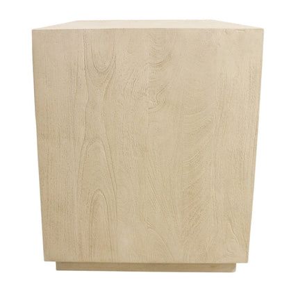 24" Natural Solid Wood One Drawer Nightstand