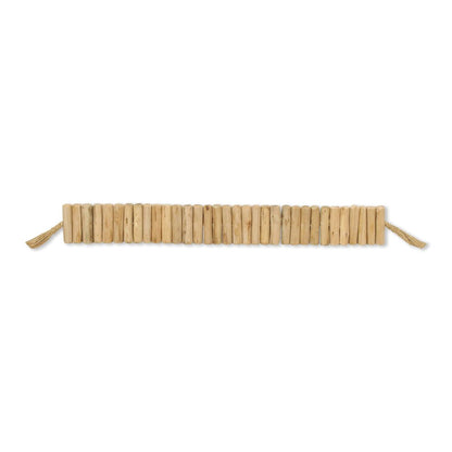 40" Brown Wood Rods And Rope Decorative Tassel