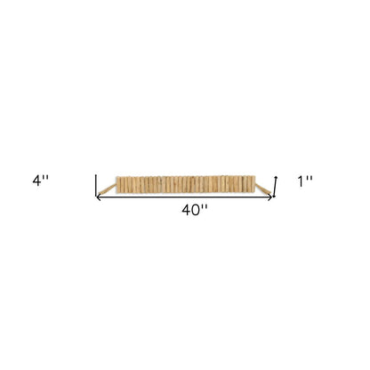 40" Brown Wood Rods And Rope Decorative Tassel