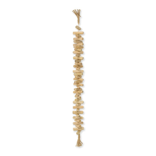 40" Brown Wood Rods And Rope Decorative Tassel