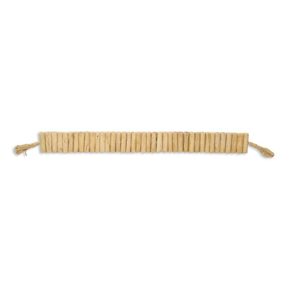 40" Brown Wood Rods And Rope Decorative Tassel