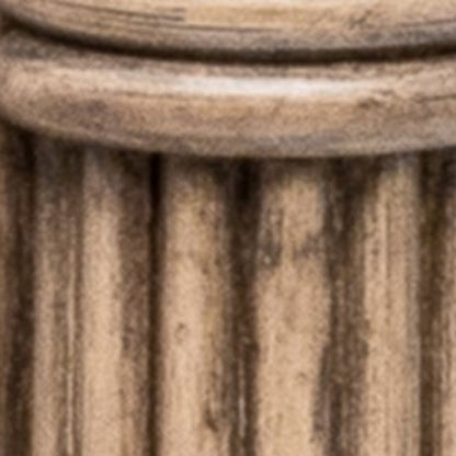 28" Natural Solid Wood and Wicker Ribbed Texture Two Drawer Nightstand With USB Port