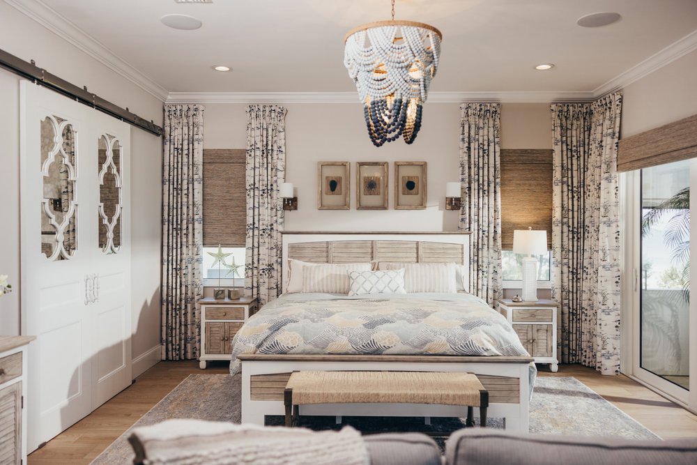 Gray Carved Geometric Distressed Solid Wood King Bed Frame