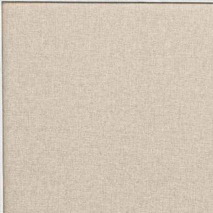 White and Beige Shiplap Texture Distressed Solid Wood And Linen King Bed Frame